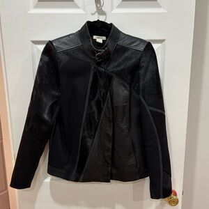 Helmut Lang Black Leather/Fur Women's Jacket